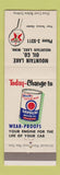 Matchbook Cover - Texaco oil gas Mountain Lake MN