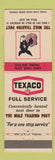 Matchbook Cover - Texaco oil gas Mule Trading Post Rolla MO
