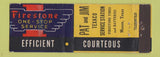 Matchbook Cover - Texaco oil gas Pat & Jim Firestone Tires Mason TX