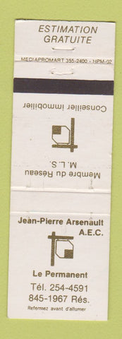 Matchbook Cover - Jean Pierre Real Estate QC WEAR