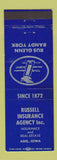 Matchbook Cover - Russell Insurance Agency Adel AZ