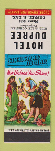 Matchbook Cover - Hotel Dupree SD hillbilly