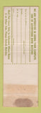 Matchbook Cover - Steven Schick Monarch Match Palm Desert CA WEAR hillbilly