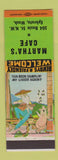 Matchbook Cover - Martha's Cafe Ephrata WA hillbilly