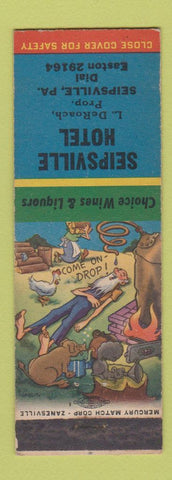 Matchbook Cover - Seipsville Hotel PA hillbilly