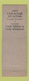 Matchbook Cover - Trade Winds Richmond IN Trailer Park Texaco oil gas hillbilly