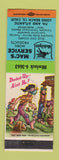 Matchbook Cover - Mac's Mobil oil gas Long Beach CA hillbilly