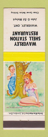 Matchbook Cover - Waverley Shell oil gas ON restaurant hillbilly