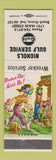 Matchbook Cover - Nichols Gulf oil gas Beach Grove IN hillbilly
