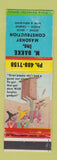 Matchbook Cover - M Bakke Masonry Construction St Paul MN WEAR hillbilly