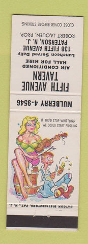 Matchbook Cover - Fifth Avenue Tavern Paterson NJ hillbilly