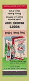 Matchbook Cover - Wood's Machine Shop Stony Brook NY Lawn Mower hillbilly