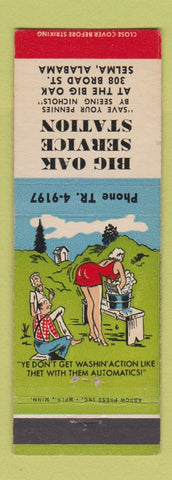 Matchbook Cover - Big Oak Service oil gas Selma AL hillbilly