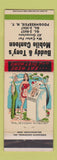 Matchbook Cover - Buddy & Tony's Mobile Canteen Poughkeepsie NY hillbilly