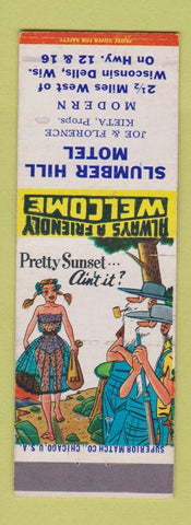 Matchbook Cover - Slumber Hill Motel Wisconsin Dells WI hillbilly