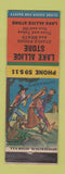 Matchbook Cover - Lake Allice Store grocery oil gas MN Alice? hillbilly