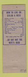 Matchbook Cover - Kidd's Cafe Frederick MD hillbilly