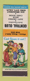 Matchbook Cover - Central Club King City CA hillbilly