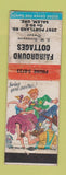 Matchbook Cover - Fairground Cottages Salem OR WORN hillbilly