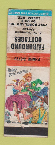 Matchbook Cover - Fairground Cottages Salem OR WORN hillbilly