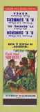 Matchbook Cover - RK Dameron RB Summers Fort Benning GA Korea hillbilly