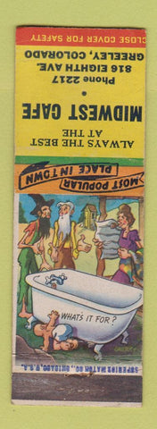 Matchbook Cover - Midwest Cafe Greeley Colorado hillbilly