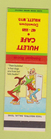 Matchbook Cover - Hulett Cafe Hulett WY hillbilly