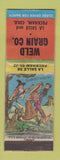 Matchbook Cover - Weld Grain Company La Salle Peckham Colorado WORN hillbilly