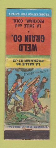 Matchbook Cover - Weld Grain Company La Salle Peckham Colorado WORN hillbilly