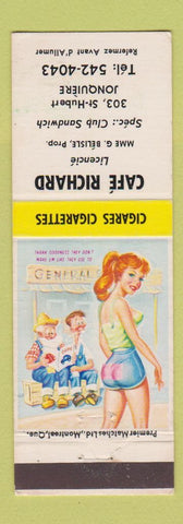 Matchbook Cover - Cafe Richard Jonquiere QC hillbilly