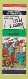 Matchbook Cover - Woody's Place York PA hillbilly