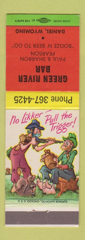Matchbook Cover - Green River Bar Daniel WY hillbilly