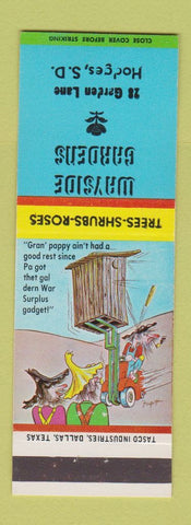 Matchbook Cover - Wayside Gardens Hodges SD #1 hillbilly