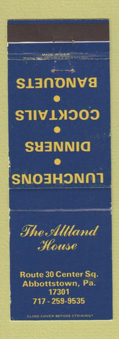 Matchbook Cover - Altland House Abbottstown PA WEAR