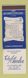 Matchbook Cover - Taberna Atlantica Copacabana Brazil