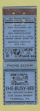Matchbook Cover - Busy Bee Restaurant Farrell PA All Trades WEAR