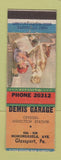 Matchbook Cover - Demis Garage Glassport PA
