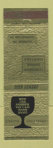 Matchbook Cover - The Copper Door Restaurant Warrington PA
