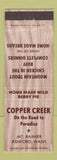 Matchbook Cover - Copper Creek Restaurant Ashford WA