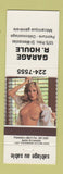 Matchbook Cover - Garage R Houle St Wenceslas QC pinup