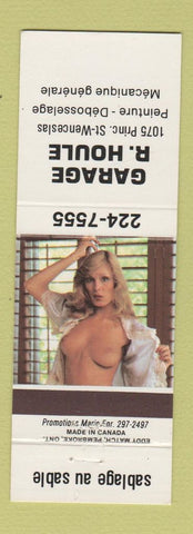Matchbook Cover - Garage R Houle St Wenceslas QC pinup