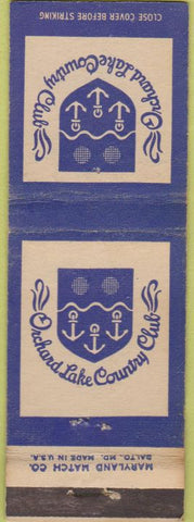 Matchbook Cover - Orchard Lake Country Club