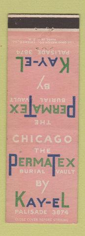 Matchbook Cover - Perma Tex Burial Vault Kay El