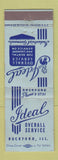 Matchbook Cover - Ideal Overall Service Rockford IL