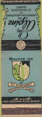 Matchbook Cover - St Margaret Country Club St Marguerite QC