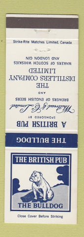 Matchbook Cover - The British Pub Bulldog Beer Liquor Canada