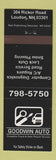 Matchbook Cover - Goodwin Auto Repair Loudon NH