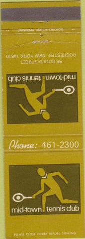 Matchbook Cover - Mid-town Tennis Club Rochester NY