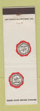 Matchbook Cover - Wilbert Burial Vaults WHITE