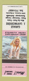 Matchbook Cover - Garage J Lavimodiere St Hyacinthe QC pinup